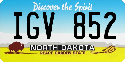 ND license plate IGV852