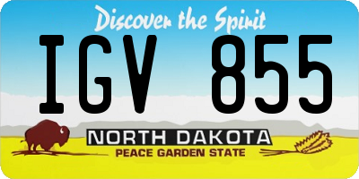 ND license plate IGV855