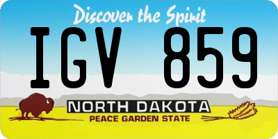 ND license plate IGV859