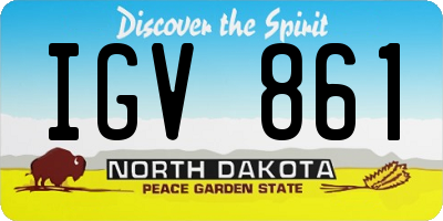 ND license plate IGV861
