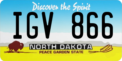ND license plate IGV866