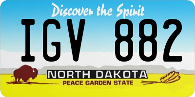 ND license plate IGV882