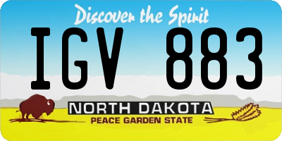 ND license plate IGV883