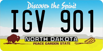 ND license plate IGV901
