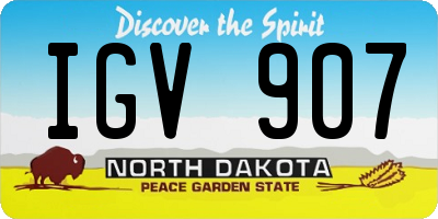 ND license plate IGV907
