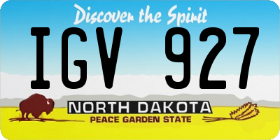 ND license plate IGV927