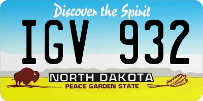 ND license plate IGV932