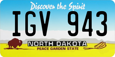 ND license plate IGV943