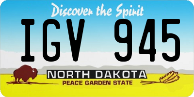ND license plate IGV945