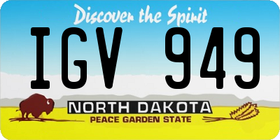 ND license plate IGV949