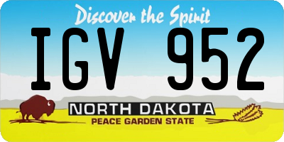 ND license plate IGV952