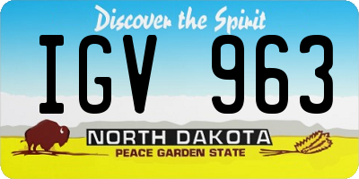 ND license plate IGV963