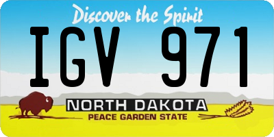 ND license plate IGV971