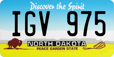ND license plate IGV975