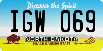 ND license plate IGW069