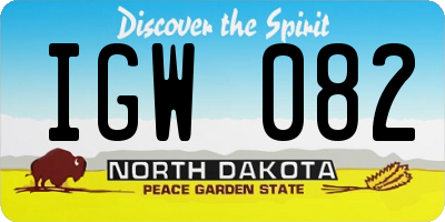 ND license plate IGW082