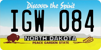 ND license plate IGW084