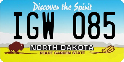 ND license plate IGW085