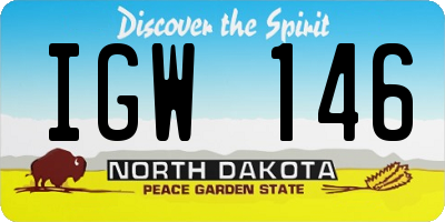 ND license plate IGW146