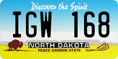 ND license plate IGW168