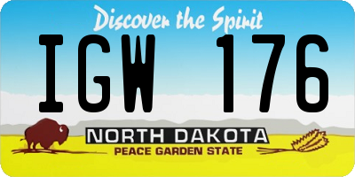 ND license plate IGW176
