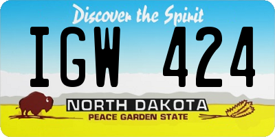 ND license plate IGW424