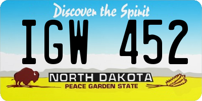 ND license plate IGW452
