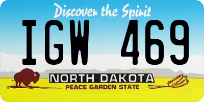 ND license plate IGW469