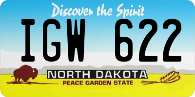 ND license plate IGW622