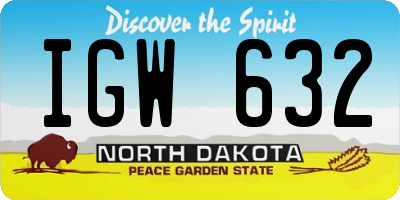 ND license plate IGW632