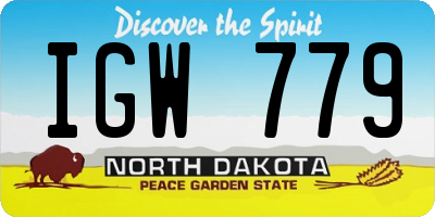 ND license plate IGW779