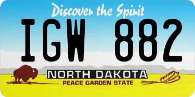 ND license plate IGW882