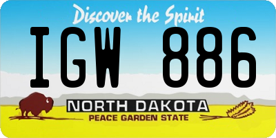 ND license plate IGW886