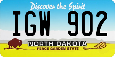 ND license plate IGW902