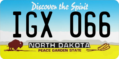 ND license plate IGX066