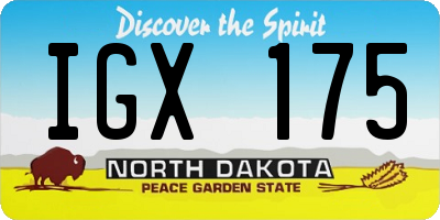 ND license plate IGX175