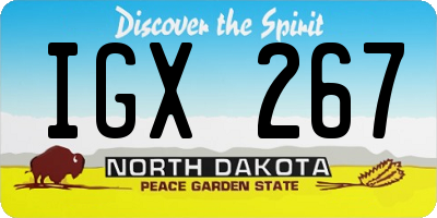 ND license plate IGX267