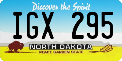 ND license plate IGX295