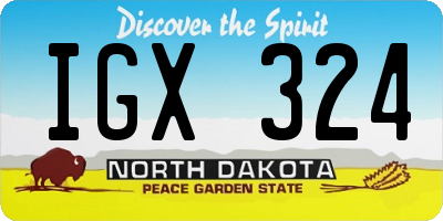ND license plate IGX324