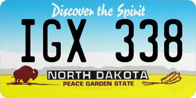 ND license plate IGX338