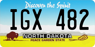 ND license plate IGX482
