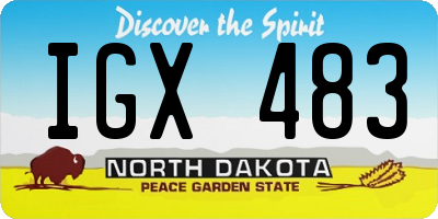 ND license plate IGX483