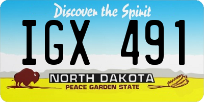 ND license plate IGX491