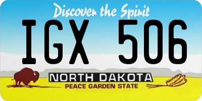 ND license plate IGX506