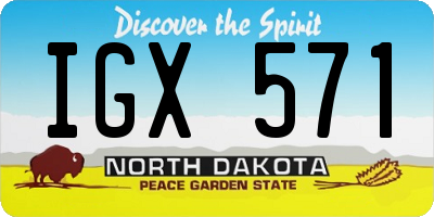 ND license plate IGX571