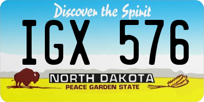 ND license plate IGX576