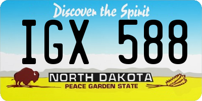 ND license plate IGX588