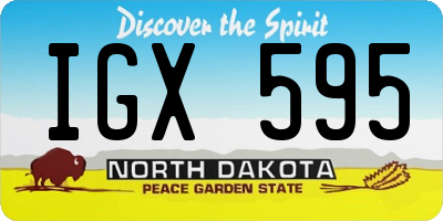 ND license plate IGX595