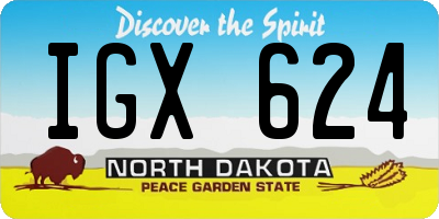 ND license plate IGX624