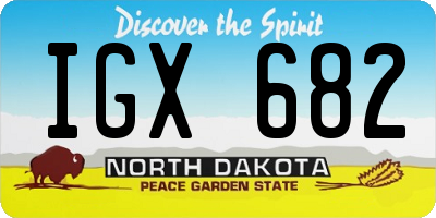 ND license plate IGX682